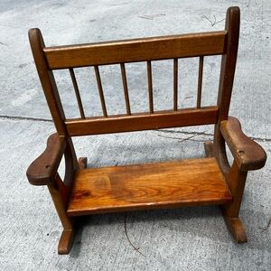Vintage farmhouse rocking chair • doll size • toddler size